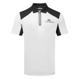 J.Lindeberg Arch Tour Golf Polo Shirt White GMJT11676-0000