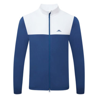 J.Lindeberg Banks Full Zip Golf Jacket Estate Blue/White GMJS10331-O341