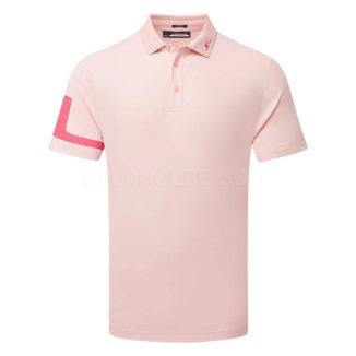 J.Lindeberg Heath Golf Polo Shirt Powder Pink/Fuchsia Purple GMJT09159-S022