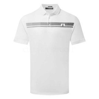 J.Lindeberg Klas Golf Polo Shirt White/JL Navy GMJT11508-0000