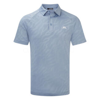 J.Lindeberg Wilhelm Golf Polo Shirt Rain Washed/White GMJT11954-O539