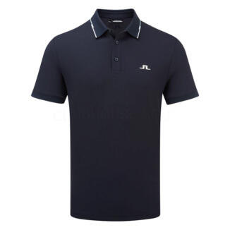 J.Lindeberg Ben Golf Polo Shirt Winter Sky/White/JL Navy GMJT14171-O072