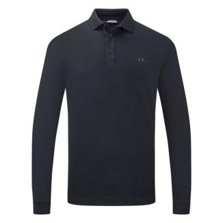 J.Lindeberg Florian Long Sleeve Golf Polo Shirt Navy Melange GMJT13062-6881