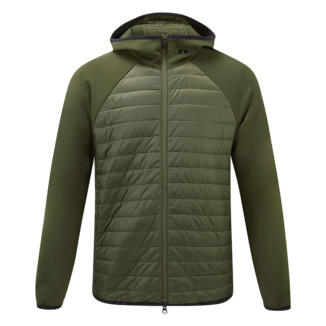 J.Lindeberg Hayden Quilt Hybrid Hooded Golf Wind Jacket Forest Green GMOW13076-M354