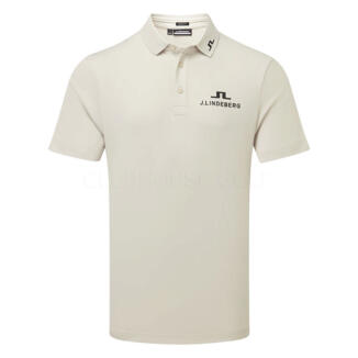J.Lindeberg KV Tour Golf Polo Shirt Moonbeam/Causeway Blue/Black GMJT14256-U029
