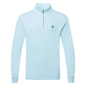 Lyle & Scott Green Eagle 1/4 Zip Golf Sweater Sea Breeze Blue ML2038VOTG-Y408
