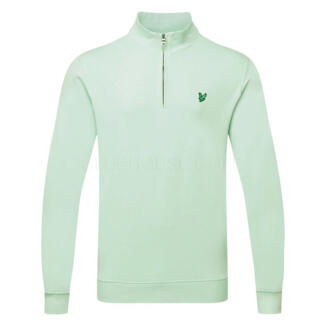 Lyle & Scott Green Eagle 1/4 Zip Golf Sweater Morning Mint ML2038VOTG-Y409