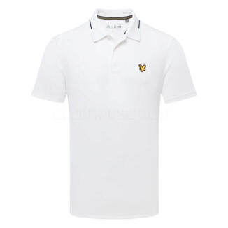 Lyle & Scott Tipped Tech Golf Polo Shirt White SP2460-626