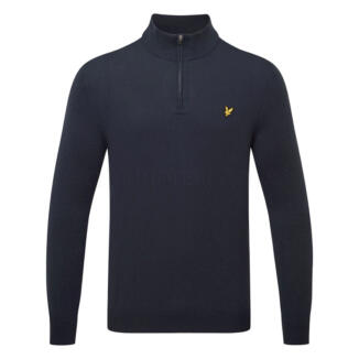 Lyle & Scott Knitted 1/4 Zip Golf Sweater Dark Navy KN2460-Z271