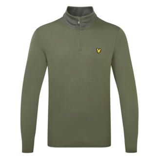 Lyle & Scott Tech 1/4 Zip Golf Sweater Cactus Green ML1760G-Z271