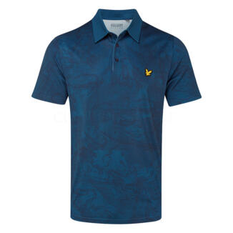 Lyle & Scott Contour Printed Golf Polo Shirt Dark Navy SP2272G-Z271