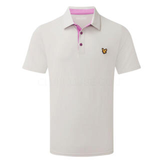 Lyle & Scott Contrast Placket Golf Polo Shirt Pebble/Contour Pink