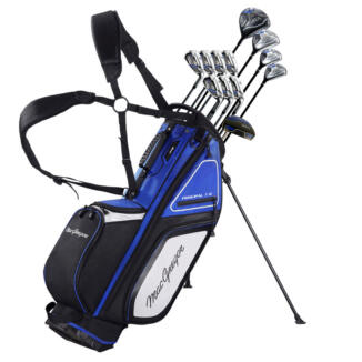MacGregor VIP 13-Piece 1 Inch Longer Golf Package Set Steel Stand Bag