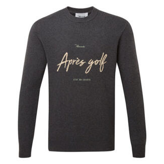 Macade Intarsia Knit Crewneck Golf Sweater Slate Grey MSW2646902