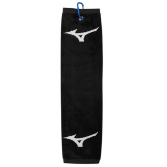 Mizuno RB Tri-Fold Golf Towel Black/White TWRB21TT3P-09