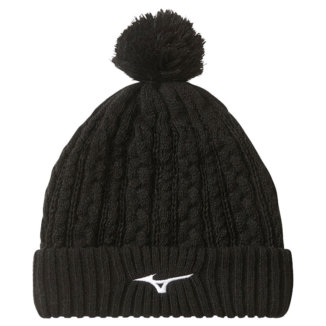 Mizuno Knit Bobble Golf Beanie Black 52GWA501P-09