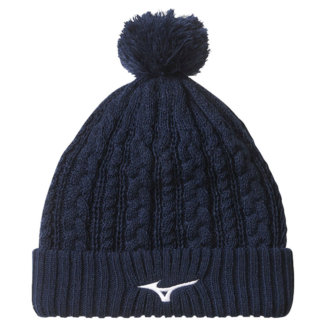 Mizuno Knit Bobble Golf Beanie Navy 52GWA501P-14