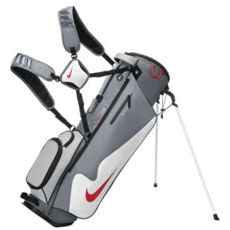Nike Air Max Lite Golf Stand Bag Cool Grey/White/Fire Red IO1600-016
