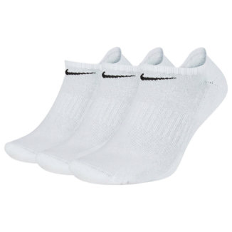 Nike Everyday Cushioned No Show Golf Socks (3 Pack) White/Black SX7673-100