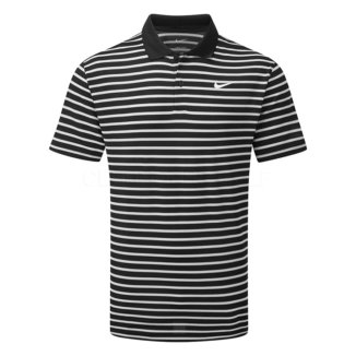 Nike Dry Victory Stripe Golf Polo Shirt Black/White DH0829-010