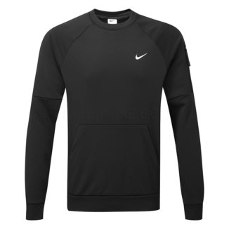 Nike Therma-FIT Fitness Crew Neck Golf Sweater Black/White FB8505-010