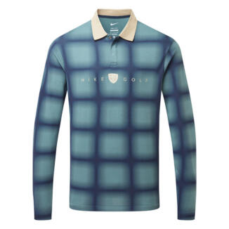 Nike Dri-FIT Fairway Fresh Loose Fit Long Sleeve Golf Polo Shirt Mineral Slate/Limestone II0772-382