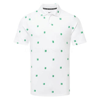 Nike Dri-FIT Par 5 Stripe Golf Polo Shirt White/Malachite II4131-100