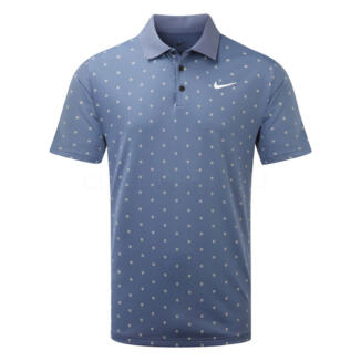 Nike Dry Tour Print Golf Polo Shirt Diffused Blue/White FZ7483-491