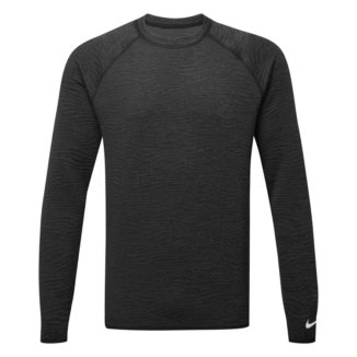 Nike Dry Tour Crew Neck Quilted Golf Sweater Black/Black/White FD5835-010