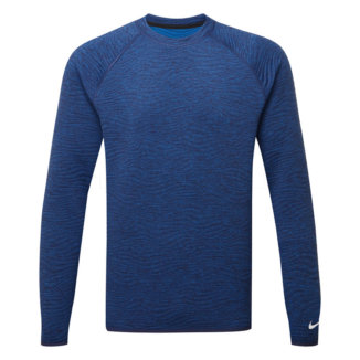 Nike Dry Tour Crew Neck Quilted Golf Sweater Midnight Navy/Midnight Navy/White FD5835-410