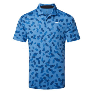 Nike Dry Tour Micro Print Golf Polo Shirt Star Blue/White FD5735-402