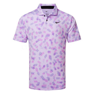Nike Dry Tour Micro Print Golf Polo Shirt Lilac Bloom/Black FD5735-512