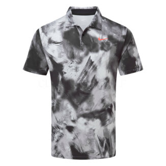 Nike Dry Tour Ombre Print Golf Polo Shirt Black/Turf Orange FD5935-010