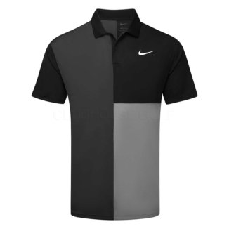 Nike Dry Victory+ Blocked Golf Polo Shirt Black/Smoke Grey/Dark Smoke Grey/White FD5827-010