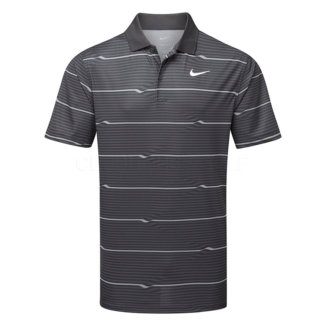 Nike Dry Victory+ Ripple Golf Polo Shirt Black/Dark Smoke Grey/White FD5829-010