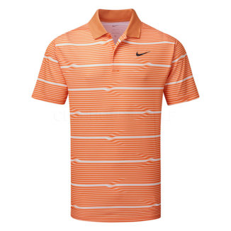 Nike Dry Victory+ Ripple Golf Polo Shirt Orange Trance/Black FD5829-871