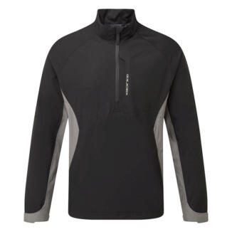 Oscar Jacobson Pinewood 1/4 Zip Waterproof Golf Jacket Black/Pewter OJTOP0262-BP