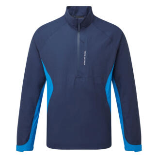 Oscar Jacobson Pinewood 1/4 Zip Waterproof Golf Jacket Navy/Cobalt OJTOP0262-NC