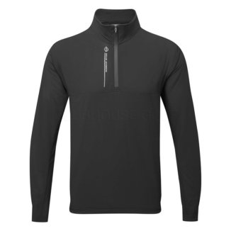 Oscar Jacobson Austin 1/4 Zip Golf Sweater Black OJTOP0204