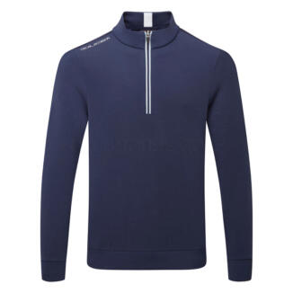 Oscar Jacobson Drew 1/4 Zip Golf Sweater Navy OJTS0339