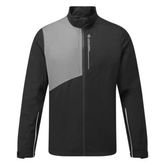 Oscar Jacobson Greylands Waterproof Golf Jacket Black/Pewter OJTOP02028-BP