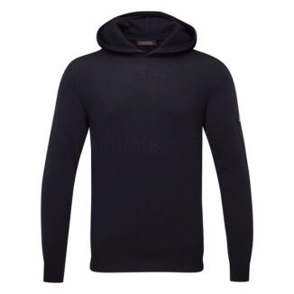 Oscar Jacobson Pascal Merino Blend Knitted Golf Hoodie Navy OJKNT0371-NVY