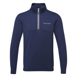 Oscar Jacobson Longton Tour 1/4 Zip Golf Sweater Navy OJTOP0171