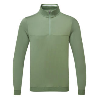 Oscar Jacobson Westland 1/4 Zip Golf Sweater Watercress OJTOP0299-WAT