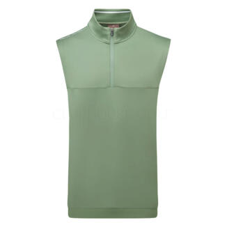 Oscar Jacobson Westland 1/4 Zip Golf Vest Watercress OJTOP0305-WAT