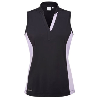 Ping Ladies Bardot Golf Polo Shirt Black/Cool Lilac P93610-BLL