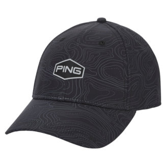 Ping Map Print Golf Cap Black P03652-060