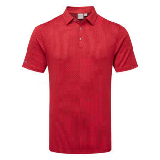 Ping Hershel Golf Polo Shirt Rich Red Multi P03729-RR6