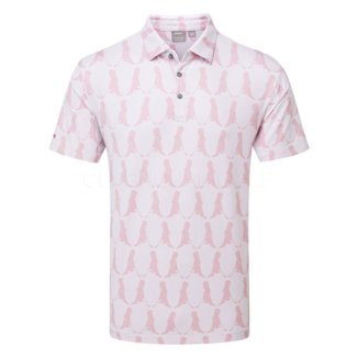 Ping Mr Ping Printed Golf Polo Shirt Wild Rose Multi P03661-WR5