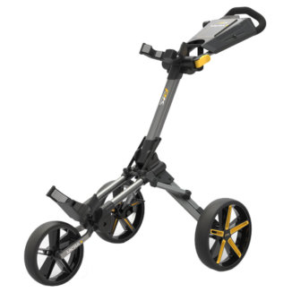 PowaKaddy Micra Golf Trolley Gunmetal/Yellow